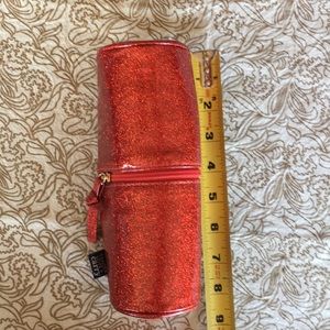 * Cosmetic Brushes Travel Case Red Bling Tender Love